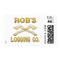Rob's Logging Company Postage Stamp