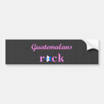 Roca de los guatemaltecos - rosa lindo etiqueta de parachoque