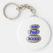 ¡Rocas de Ron Paul! Llaveros