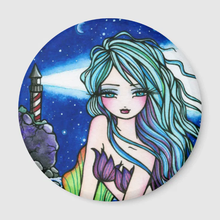 Rochelle Mermaid Fantasy Fairy Lighthouse Magnet Zazzle