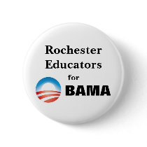 Rochester Educators for Obama Pinback Buttons