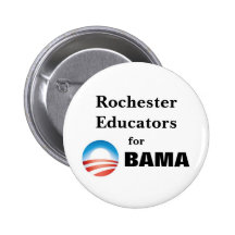 Rochester Educators for Obama Pinback Buttons
