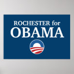 ROCHESTER for Obama custom your city personalized Posters