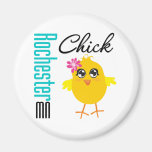 Rochester MN Chick Fridge Magnet