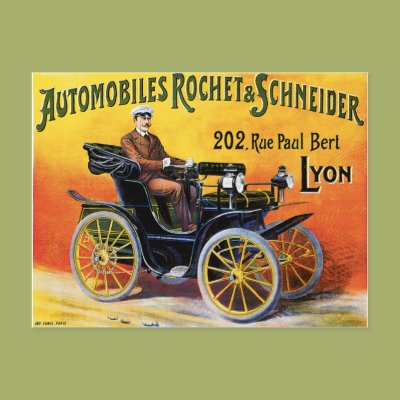 Rochet-Schneider Automobile Post Card Zazzle_postcard Rochet-Schneider Automobile Post Card Zazzle_postcard