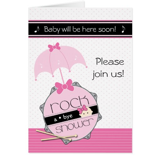 Rock a Bye Baby Shower Invitation Greeting Card