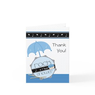 Rock a Bye Baby Shower Thank You card