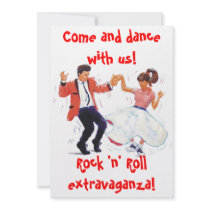 rock and roll dance invitation