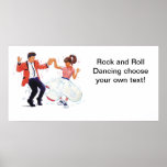 Rock and Roll Dancing Banner posters