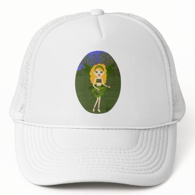 Rock and Roll Faery with Leaf Guitar Hat by KirstenEdwards