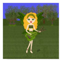 Rock and Roll Faery with Leaf Guitar Poster posters by KirstenEdwards Rock and Roll Faery with Leaf Guitar Poster posters