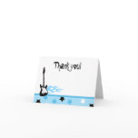 Rock and Roll Folded Thank you notes Greeting Cards