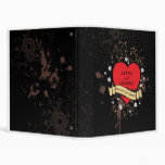 Rock and Roll Grungy Heart (Brown) binders