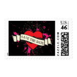 Rock and Roll Grungy Heart (Pink) Save the Date stamps