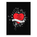 Rock and Roll Grungy Heart (Red) invitations
