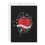 Rock and Roll Grungy Heart (Red) Custom Invites