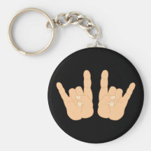 Rock and Roll Hand Sign Keychains