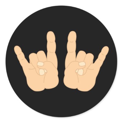 Rock and Roll Hand Sign Round