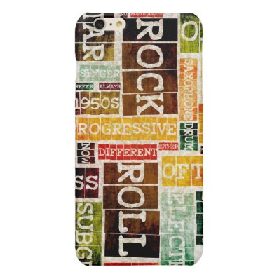 Rock and Roll Music Poster Art as Background Glossy iPhone 6 Plus Case