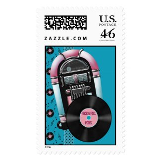 Rock and Roll Party Custom Postage stamp