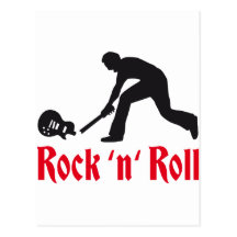 rock and roll postcard