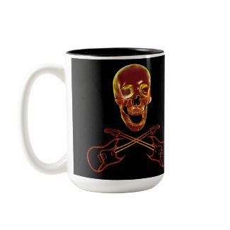 Rock and Roll Skull mug