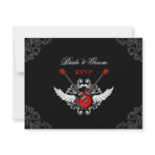 Rock and Roll wedding RSVP card invitation