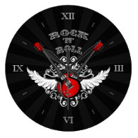Rock and Roll Winged Guitars Wall 

Clock