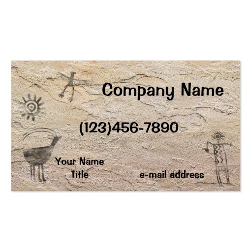 Rock Art Business Card Templates (front side)