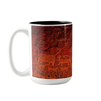 Rock Art Large Coffee Mug by WanderLinArts