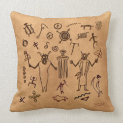 Rock Art Tribal Meditation Pillow