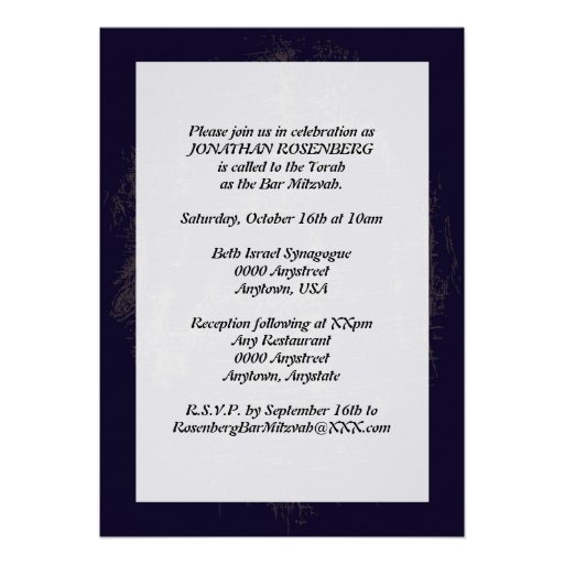 Rock Band Bar Mitzvah Invitation