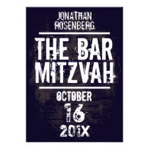 Rock Band Bar Mitzvah Invitation All Type in Black invitations