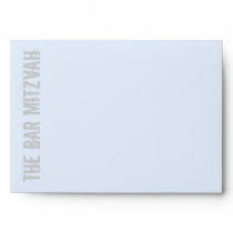 Rock Band Bar Mitzvah Invitation Envelope in Blue
