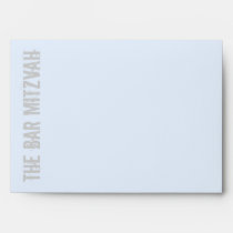 Rock Band Bar Mitzvah Invitation Envelope in Blue envelopes