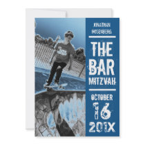 Rock Band Bar Mitzvah Invitation in Blue