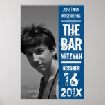 Rock Band Bar Mitzvah Poster in Blue