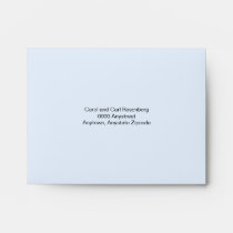 Rock Band Bar Mitzvah Reply Card Envelope in Blue envelopes