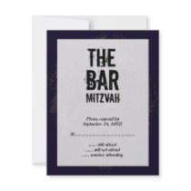 Rock Band Bar Mitzvah Reply Card Invites