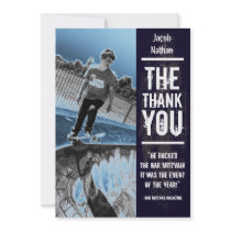 Rock Band Bar Mitzvah Thank You Card Personalized Invites
