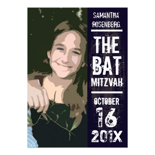 Rock Band Bat Mitzvah Invitation