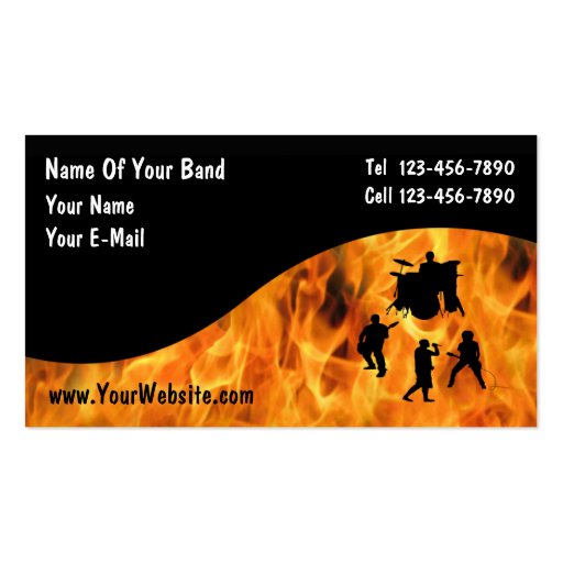 Rock Band Business Cards