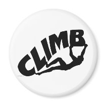 Rock Bouldering Fridge Magnet