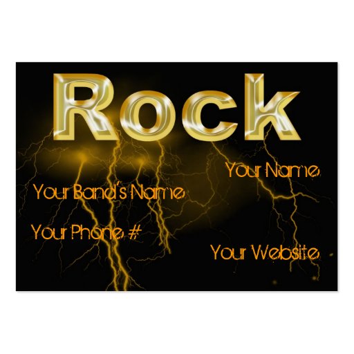rock business profile card template business card templates