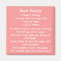 Rock Candy Recipe Magnet color