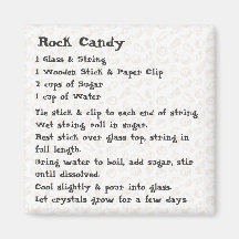 Rock Candy Recipe Magnet pink