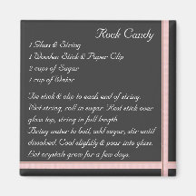 Rock Candy Recipe Magnet ribbon
