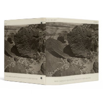 Rock carved by drifting sand, Grand Wash, Utah 3 Ring Binder