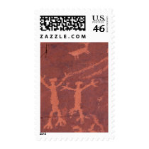 Rock Carvings In Valley Of Fire State Park Stamp