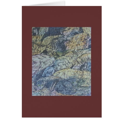 rock cats greeting card